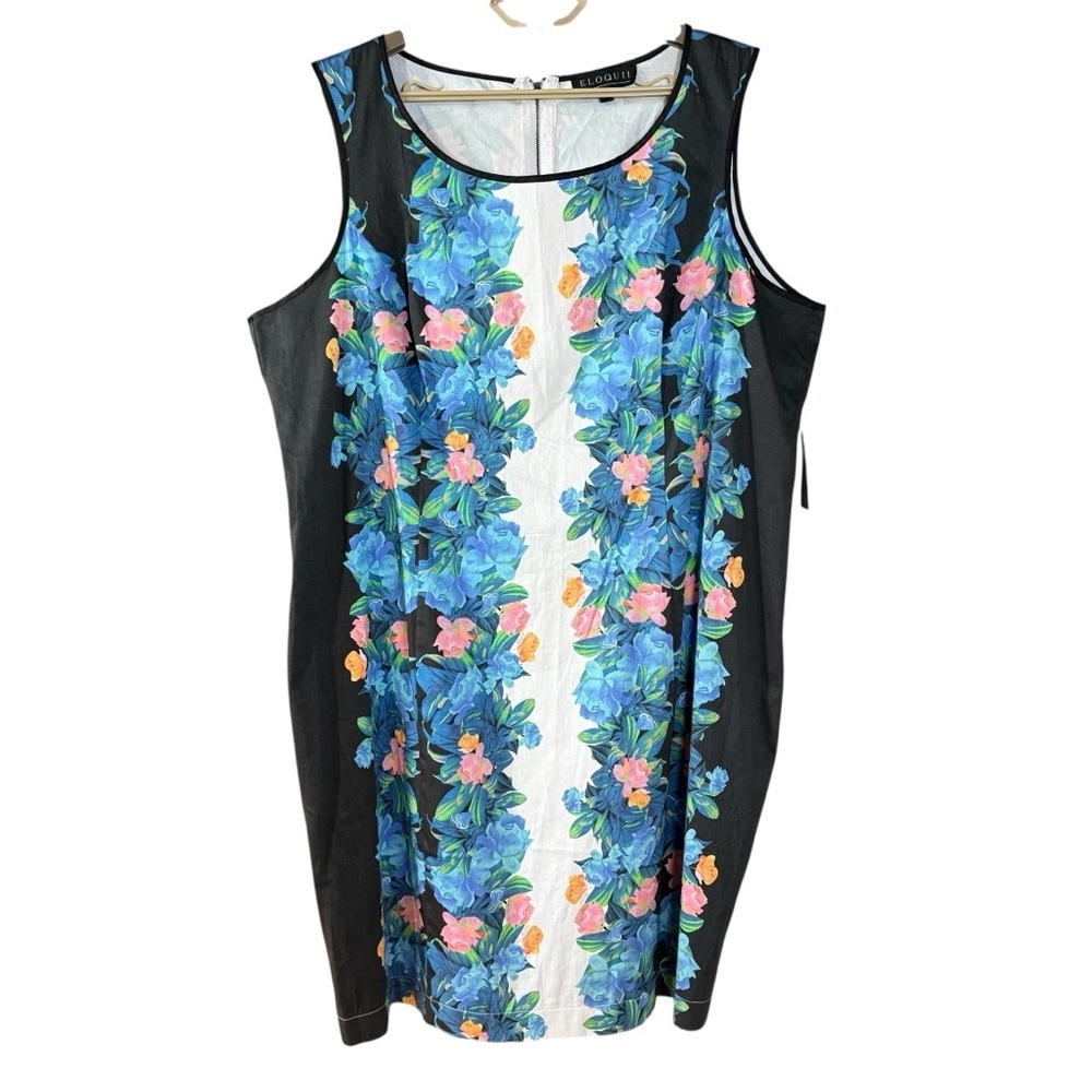 Eloquii Romantic Lush Floral Sleeveless Dress Vibrant Casual Plus Size 22